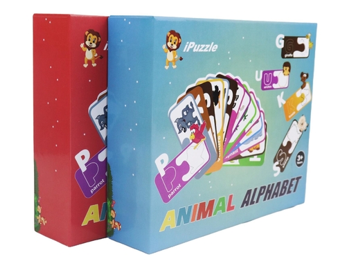 پازل اره منبت کاری اره مویی کاغذی آموزشی Eco Kids Alphabet حیوانات abc کارت های تطبیق برای کودکان 3 سال به بالا
