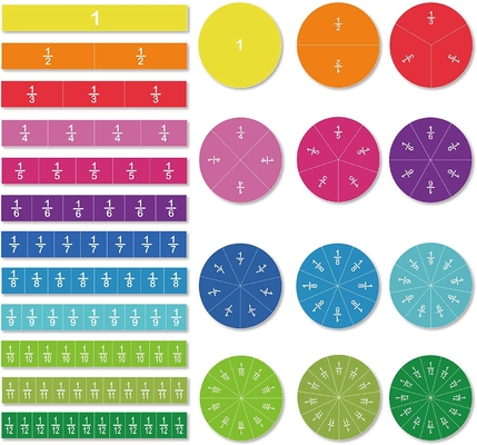 مجموعه کسری دایره ای کاشی مغناطیسی 156 عددی 12 عددی اسباب بازی های شمارش و ریاضی کدگذاری رنگ