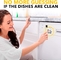نشانگر علامت کثیف تمیز کردن مگنت ماشین ظرفشویی 2*2 اینچی هدیه برای مادر