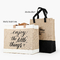 کیف های جوت چاپی بزرگ کیف های سفارشی هسین برای هدایای برگشتی