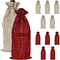 کیسه های جوت چاپ شده با بند کشی قابل برگشت کیف های هدیه برای شراب